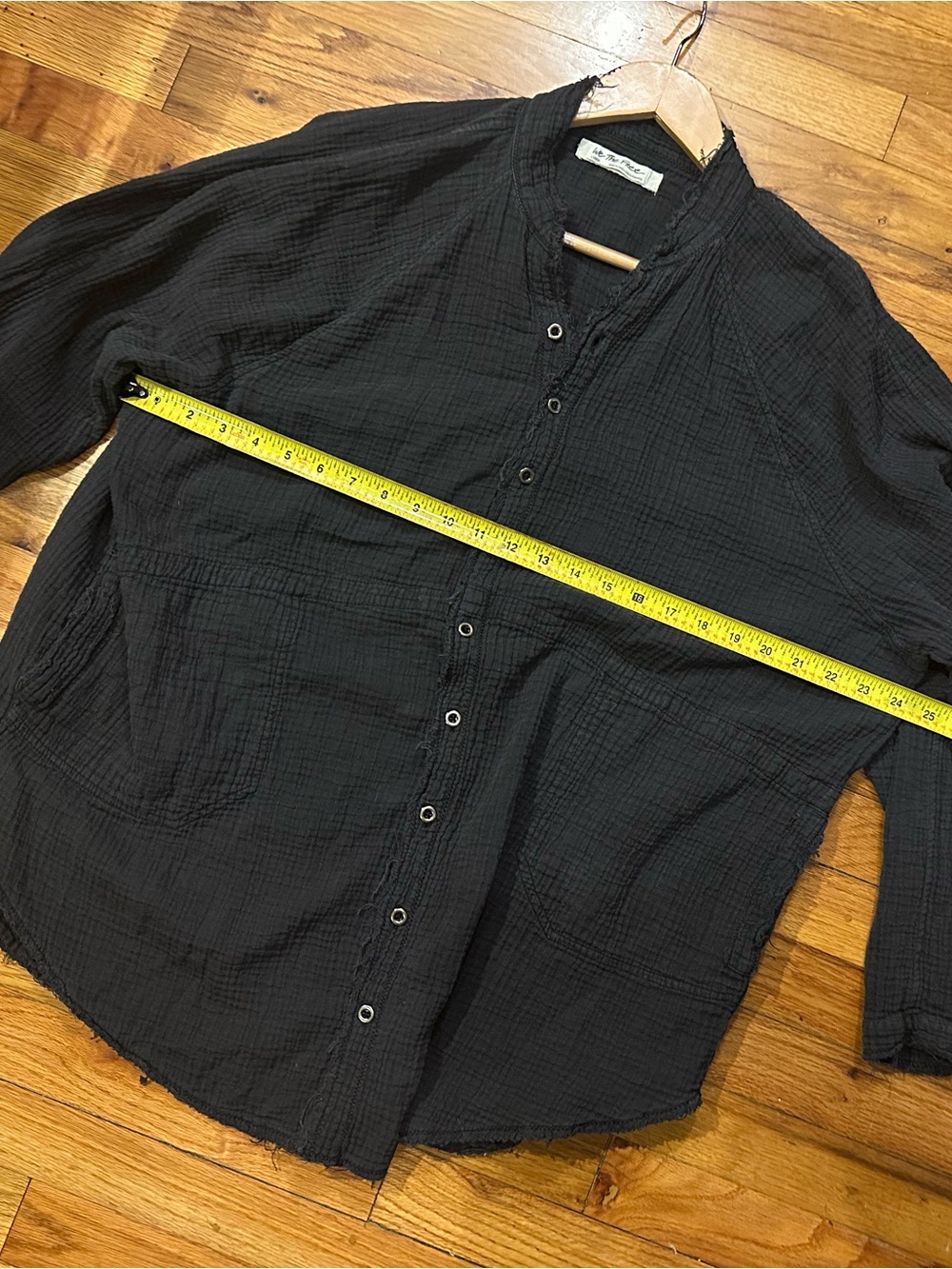 We The Free Black Textured Button-Front Shirt - Picture 10 of 11